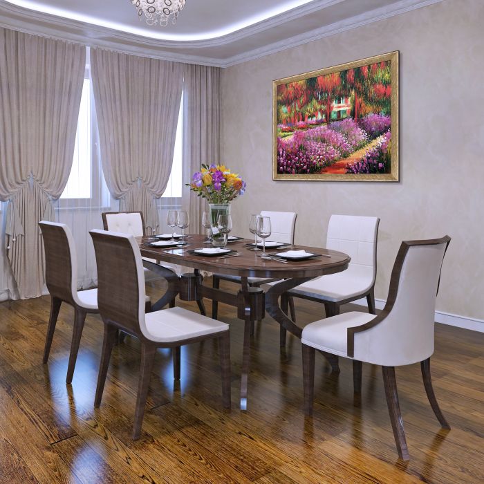 Artist's Garden at Giverny Pre-Framed - Gold Luna Frame 30"X40"