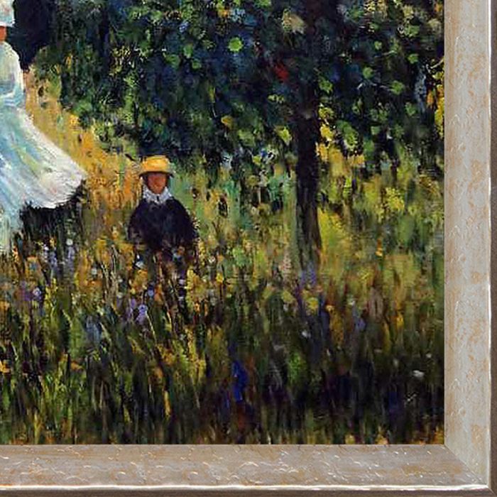 The Promenade Near Argenteuil Pre-Framed - Silver Luna Frame 30"X40"