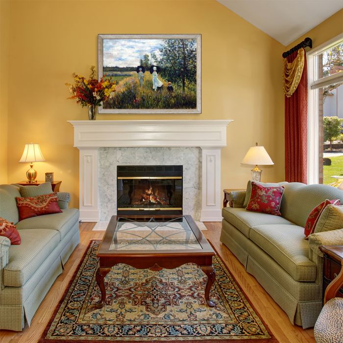 The Promenade Near Argenteuil Pre-Framed - Silver Luna Frame 30"X40"