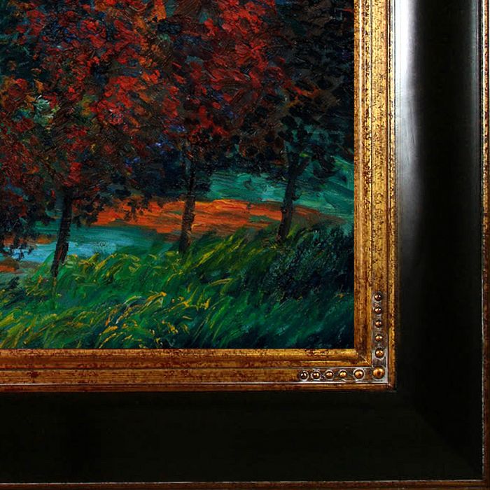 Apple Trees in Bloom at Vetheuil 1887 Pre-Framed - Opulent Frame 20"X24"