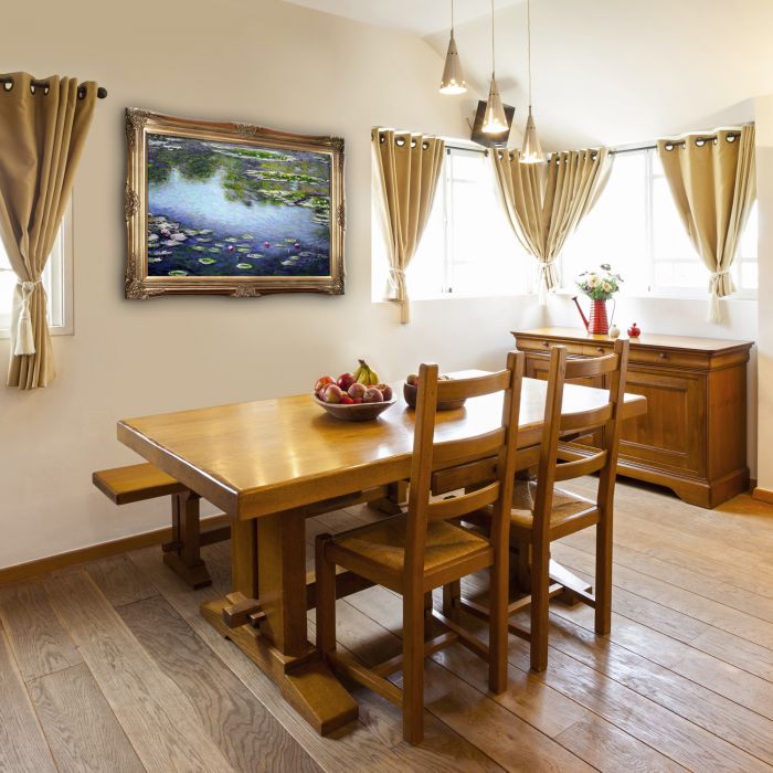 Water Lilies Pre-Framed - Victorian Gold Frame 24"X36"