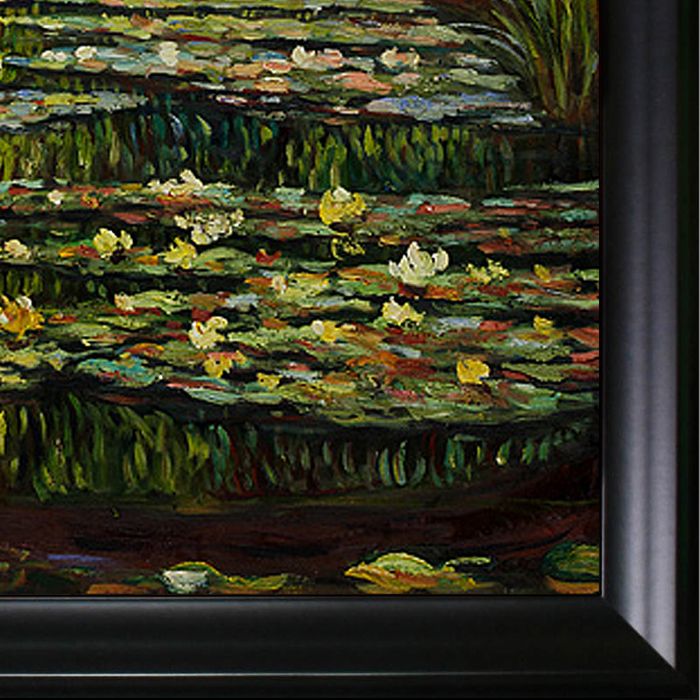 White Water Lilies, 1899 Pre-Framed - Black Matte Frame 36"X48"