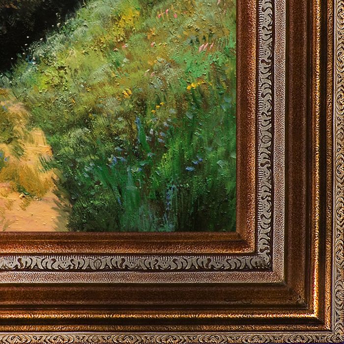 Chemin De La Cavee Pourville Pre-Framed - Mediterranean Bronze Frame 20"X24"