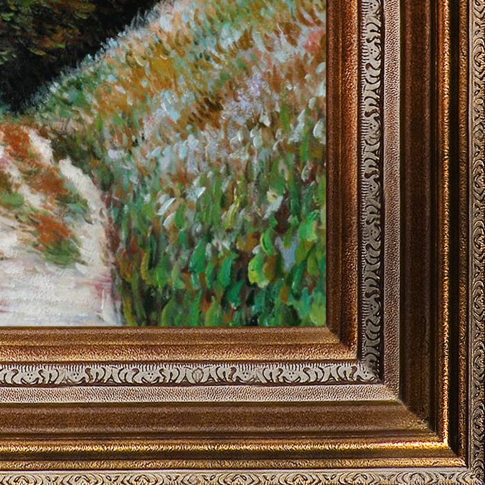 Chemin De La Cavee Pourville Pre-Framed - Mediterranean Bronze Frame 20"X24"