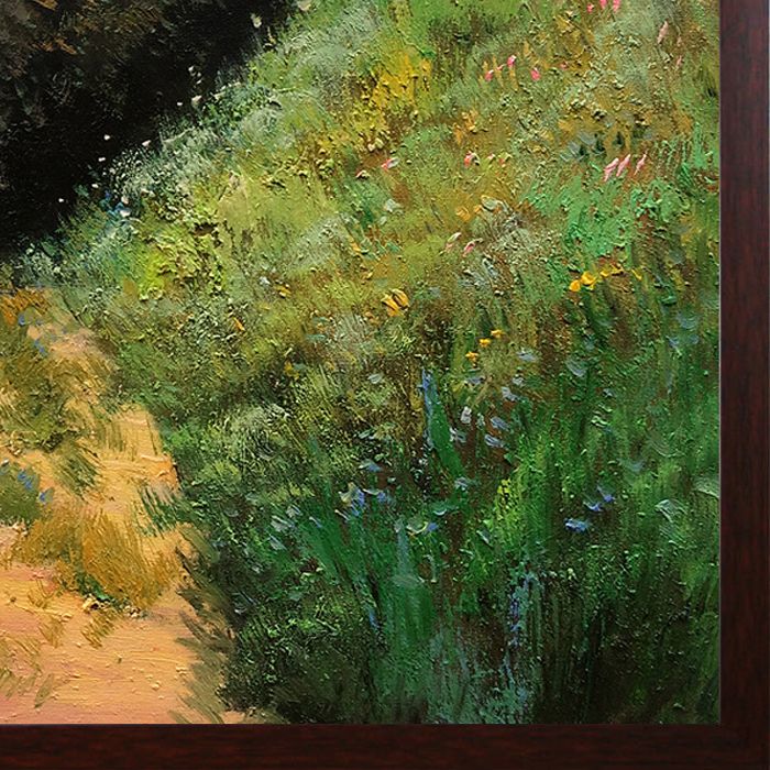 Chemin De La Cavee Pourville Pre-Framed - Studio Walnut Wood Frame 20