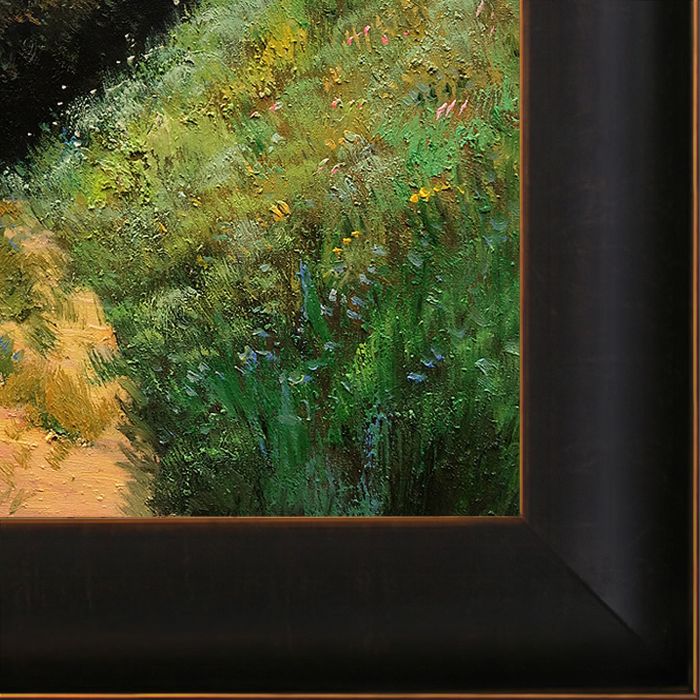 Chemin De La Cavee Pourville Pre-Framed - Veine D'Or Bronze Scoop Frame 20"X24"