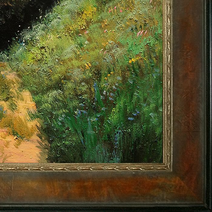 Chemin De La Cavee Pourville Pre-Framed - Sambrosa Distressed Honey Frame 20"X24"