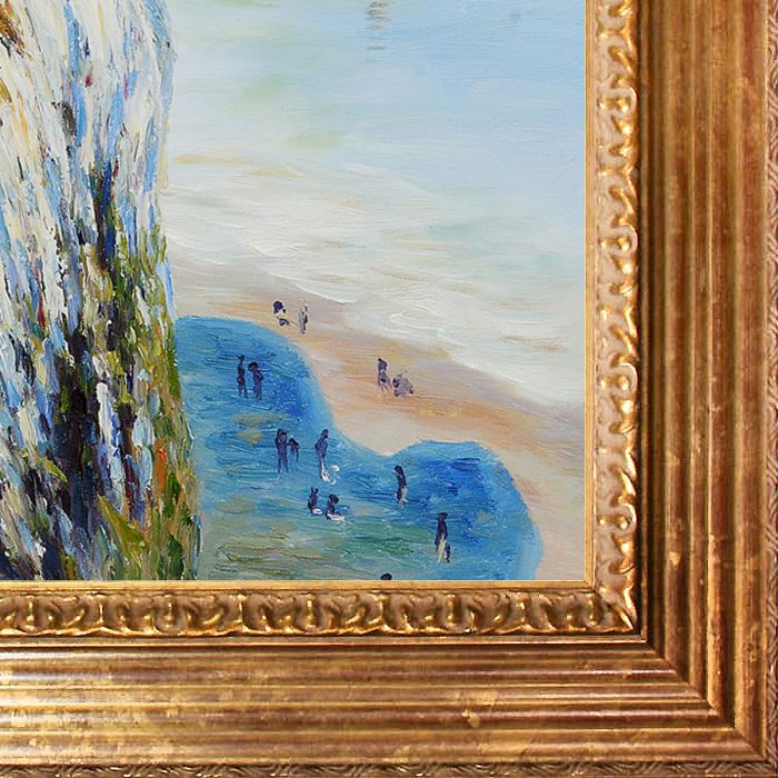 Cliff at Dieppe Pre-Framed - Vienna Gold Leaf Frame 20"X24"