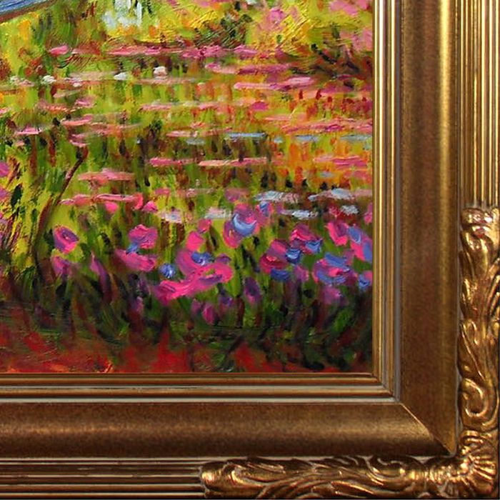The Japanese Bridge Pre-Framed - Florentine Gold Frame 20"X24"
