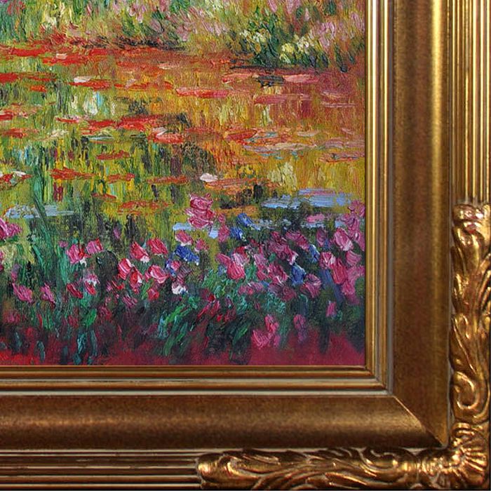 The Japanese Bridge Pre-Framed - Florentine Gold Frame 20"X24"