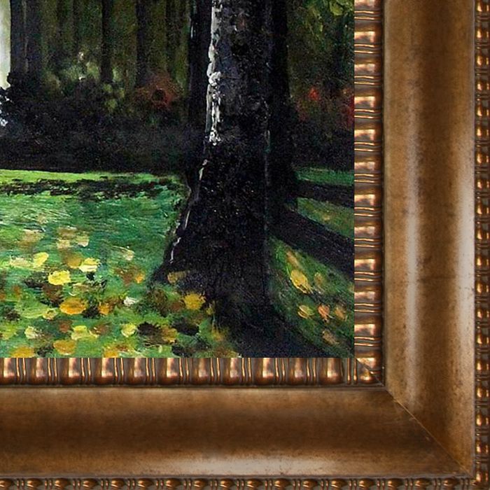 The Road to Bas-Breau, Fontainebleau Pre-Framed - El Dorado Gold Frame 20"X24"