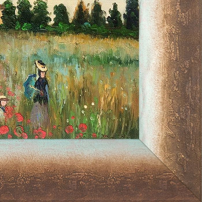 Poppy Field in Argenteuil Pre-Framed - Spoleto Bronze 8" X 10"