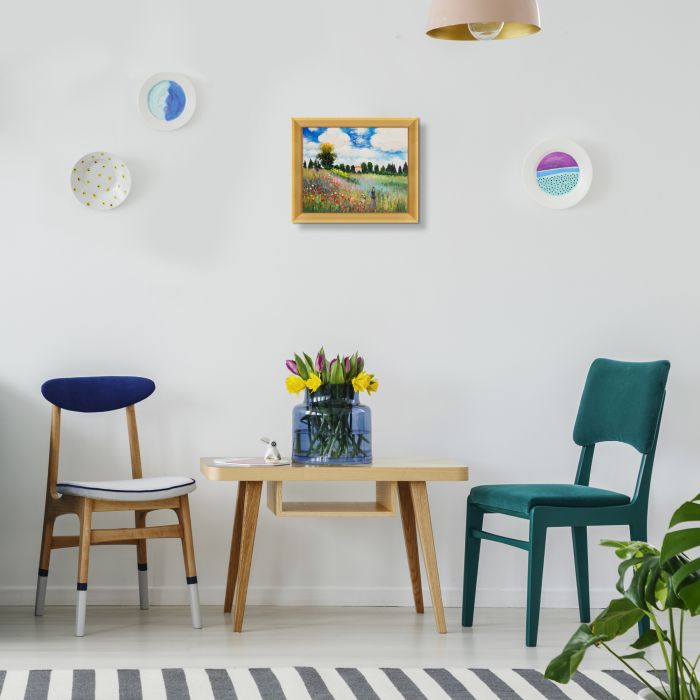 Poppy Field in Argenteuil Pre-Framed - Piccino Luminoso Frame 8" X 10"