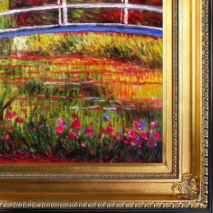 The Japanese Bridge Pre-Framed - Regency Gold Frame 24"X36"