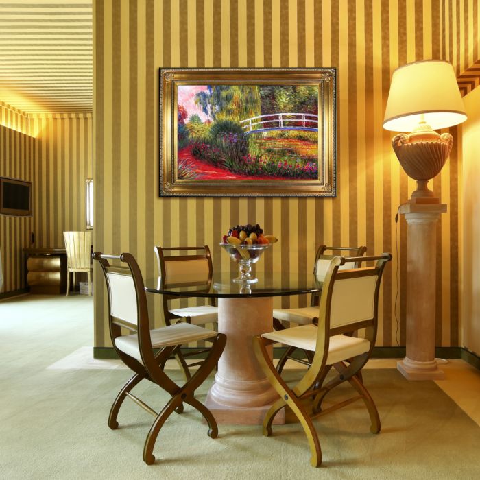 The Japanese Bridge Pre-Framed - Regency Gold Frame 24"X36"