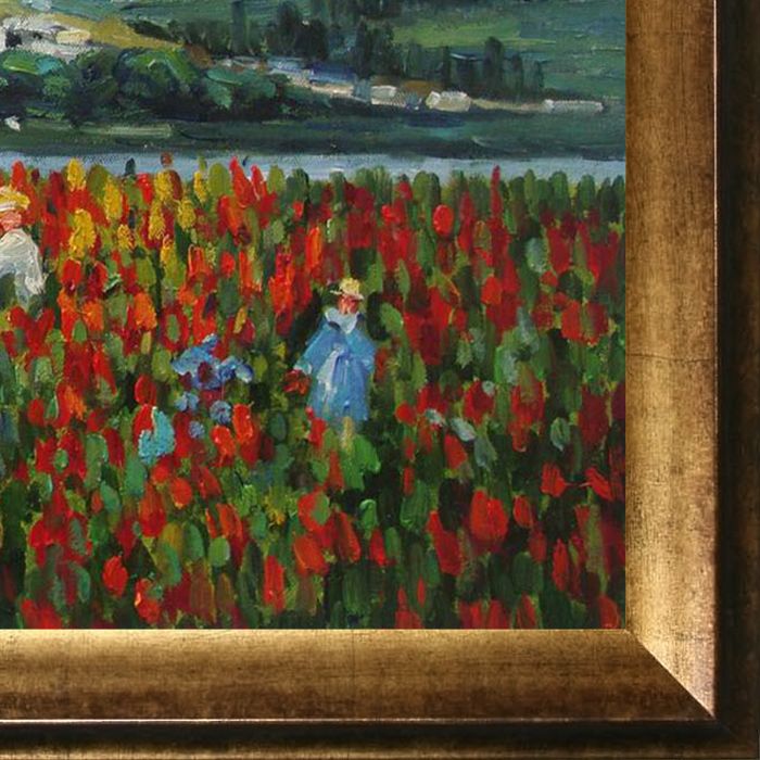 Poppy Field Near Vetheuil Pre-Framed - Athenian Gold Frame 20"X24"