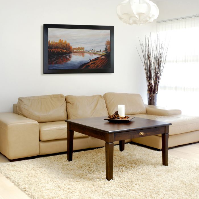 The Seine at Argenteuil Pre-Framed - New Age Black Frame 24"X36"