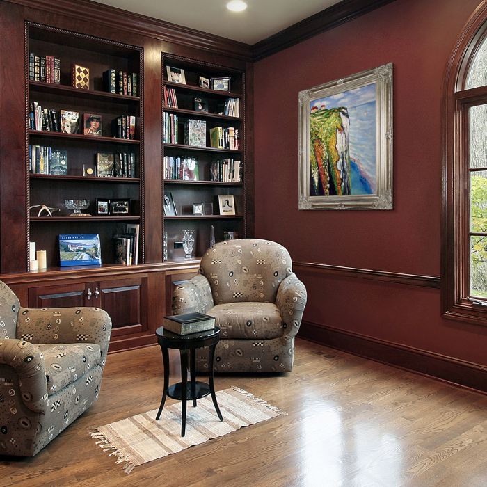 Cliff at Dieppe Pre-Framed - Renaissance Champagne Frame 24"X36"