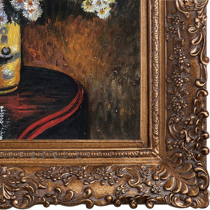 Asters, 1880 Pre-Framed - Burgeon Gold Frame 20"X24"