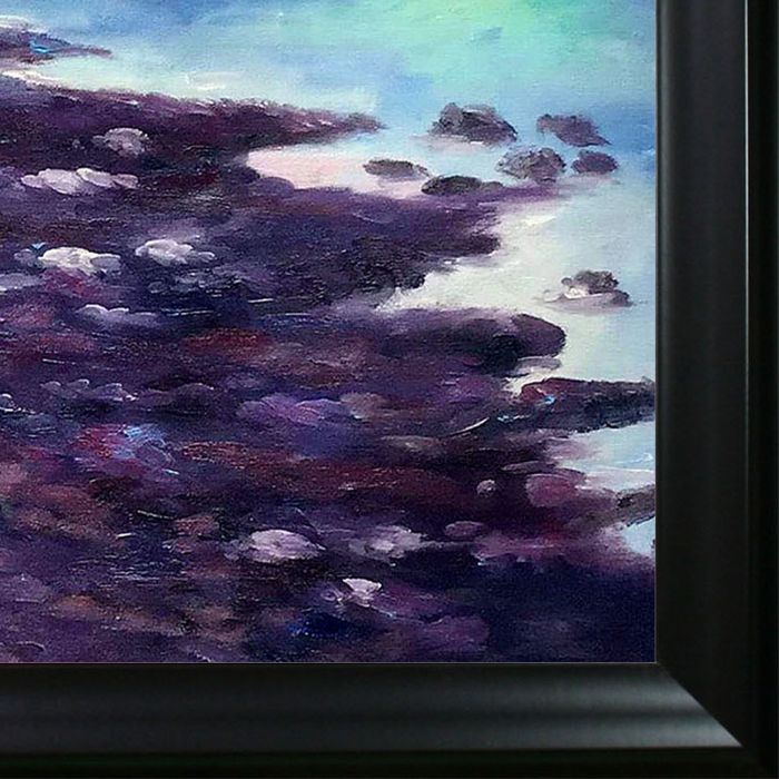 Cliff near Dieppe Pre-Framed - Black Matte Frame 20"X24"