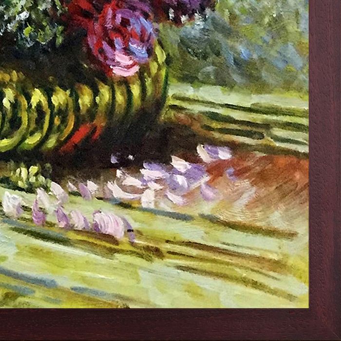 Flowers in a Pot Pre-Framed - Open Grain Mahogany 20" X 24"