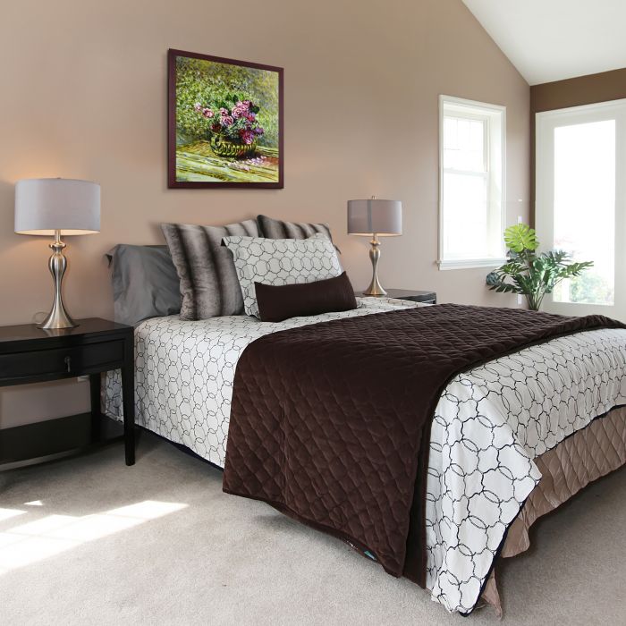 Flowers in a Pot Pre-Framed - Open Grain Mahogany 20" X 24"