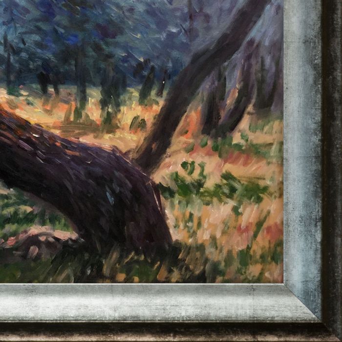 Olive Trees (Study) Pre-Framed - Athenian Distressed Silver Frame 20"X24"