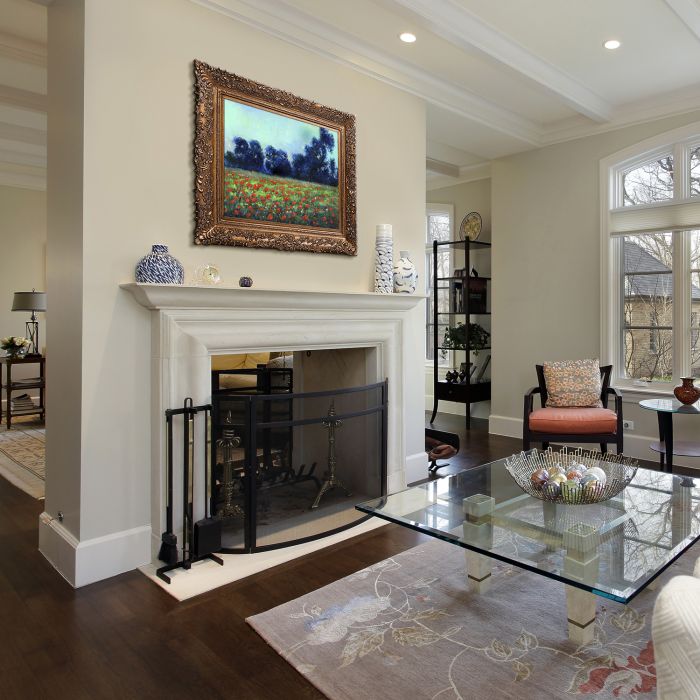 Poppies at Giverny Pre-Framed - Burgeon Gold Frame 20"X24"