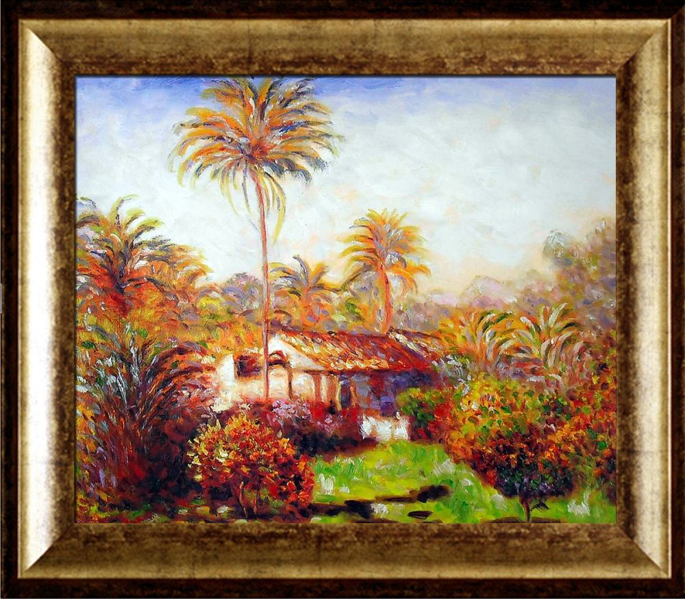 Small Country Farm in Bordighera Pre-Framed - Athenian Gold King Frame 20"X24"