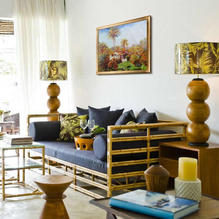 Small Country Farm in Bordighera Pre-Framed - Gold Luminoso Frame 20"X24"