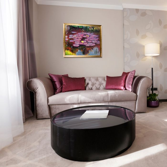 Water Lilies Pre-Framed - Gold Luminoso Frame 20"X24"