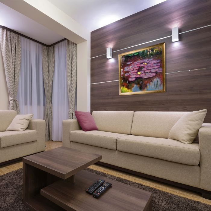 Water Lilies Pre-Framed - Gold Luminoso Frame 20"X24"