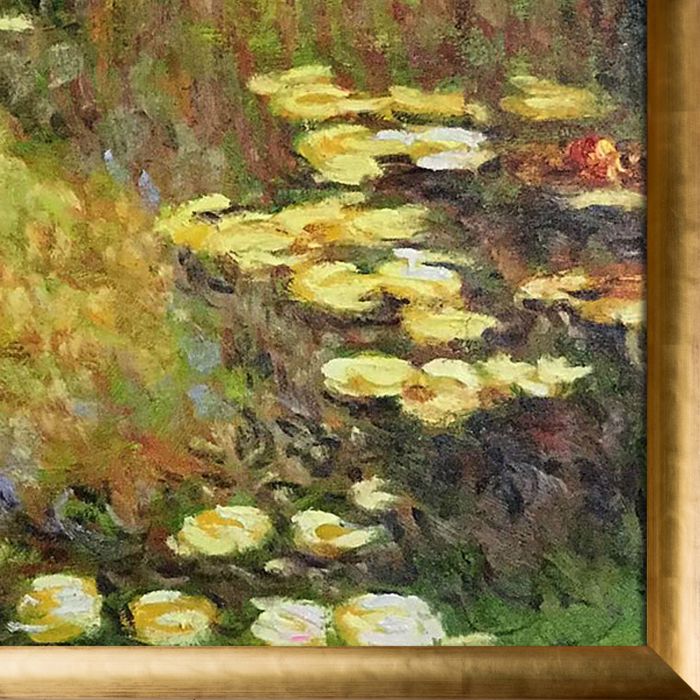 Water Lilies Pre-Framed - Gold Luminoso Frame 24" x 36"