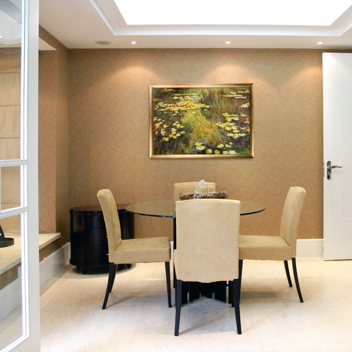 Water Lilies Pre-Framed - Gold Luminoso Frame 24" x 36"