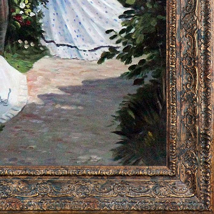 Women in the Garden, 1866 Pre-framed - Parisian Tortoise Frame 20
