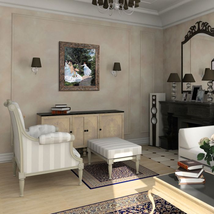 Women in the Garden, 1866 Pre-framed - Parisian Tortoise Frame 20