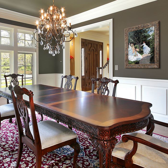 Women in the Garden, 1866 Pre-framed - Parisian Tortoise Frame 20