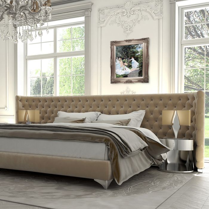 Women in the Garden, 1866 Pre-framed - Victorian Champagne Frame 20