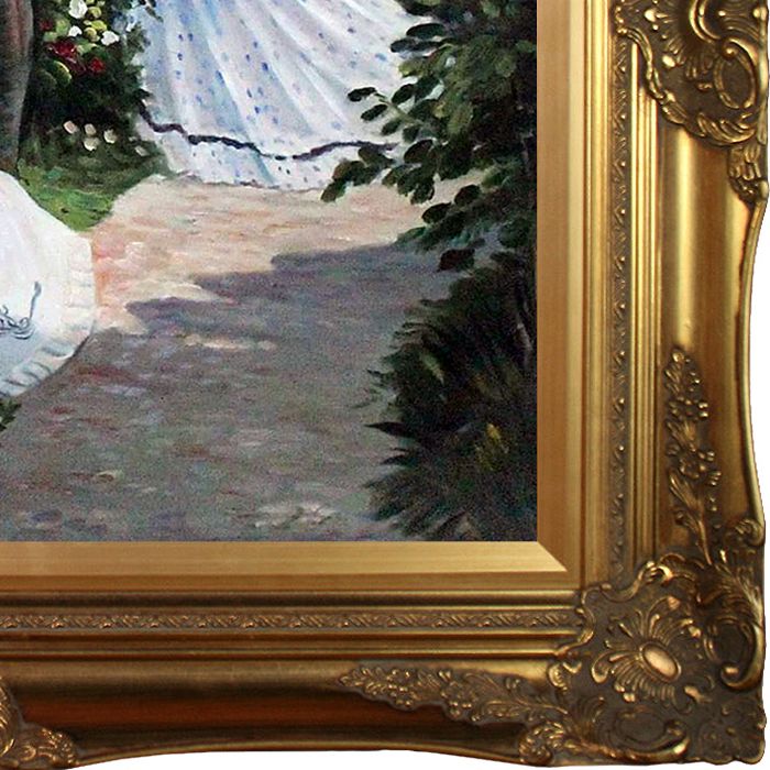 Women in the Garden, 1866 Pre-framed - Victorian Gold Frame 20"X24"