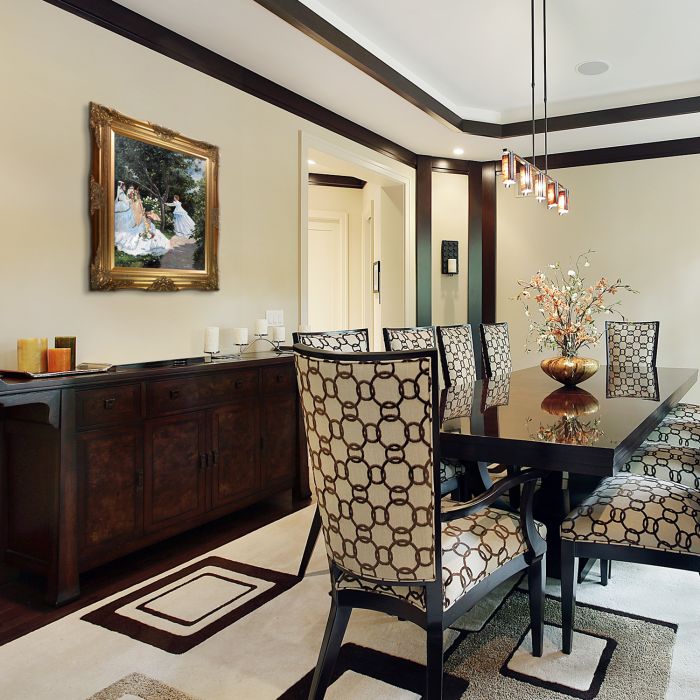 Women in the Garden, 1866 Pre-framed - Victorian Gold Frame 20"X24"