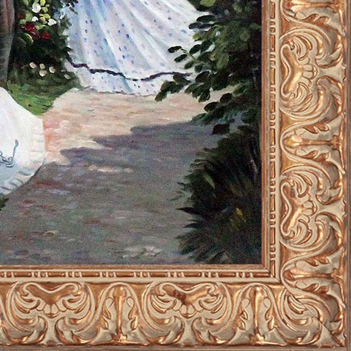 Women in the Garden, 1866 Pre-framed - Espana Gold Frame 20"X24"