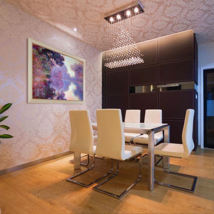 Misty Morning on the Seine (pink), 1897 Pre-Framed - Constantine Frame 30" X 40"