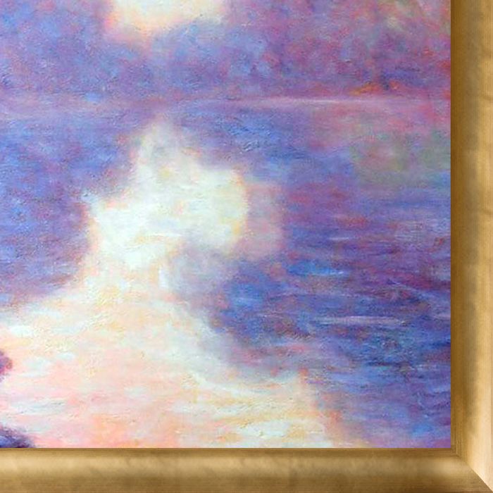 Misty Morning on the Seine (pink), 1897 Pre-Framed - Gold Luminoso Frame 30"x40"