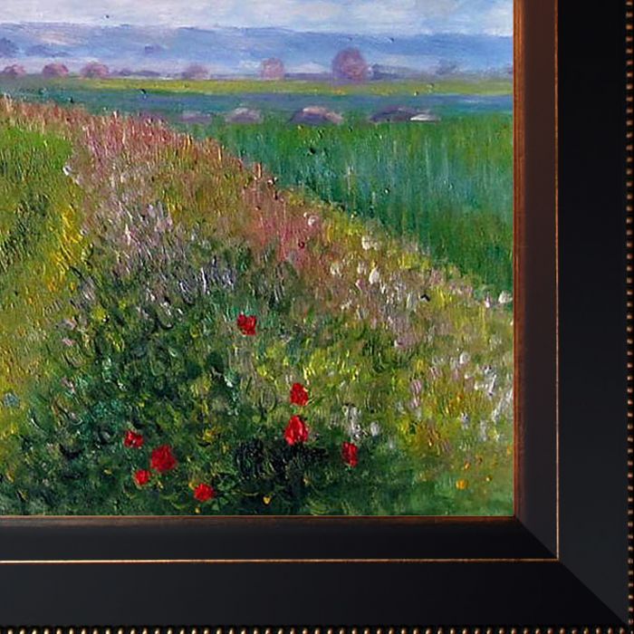 Field with Poplars Pre-Framed - Veine D'Or Bronze Angled Frame 20"X24"