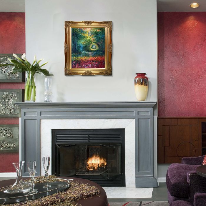 The Undergrowth in the Forest of Saint-Germain, 1882 Pre-Framed - Victorian Gold Frame 20"X24"