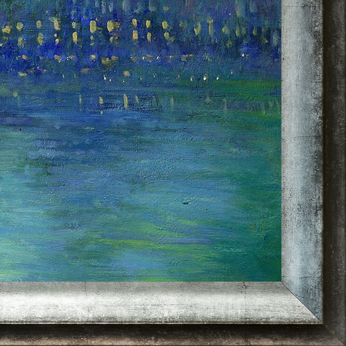 Houses of Parliament, Fog Effect Pre-framed - Athenian Distressed Silver Frame 20"X24"