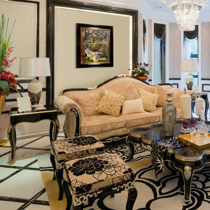 Alice Hoschede Au Jardin Pre-Framed - Opulent Frame 20"X24"