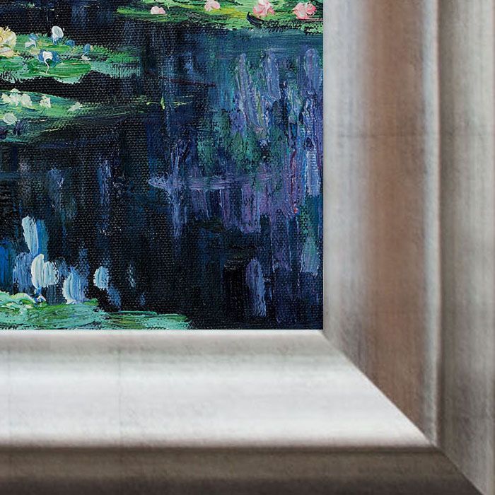 Water Lilies II Pre-Framed - Athenian Silver Frame 8"X10"