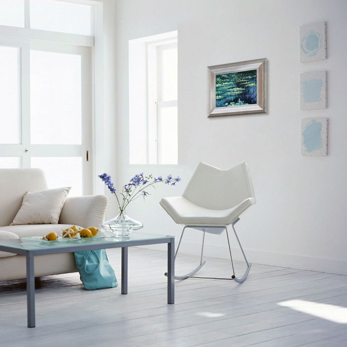 Water Lilies II Pre-Framed - Athenian Silver Frame 8"X10"