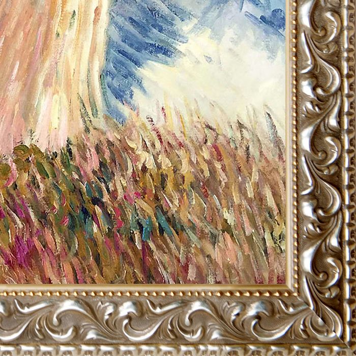 Woman with a Parasol (Facing Left) Pre-Framed - Rococo Silver 20"X24"